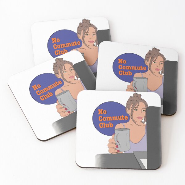 Item preview, No Commute Club - Morning Coffee designed and sold by BubbleDesigns4U.