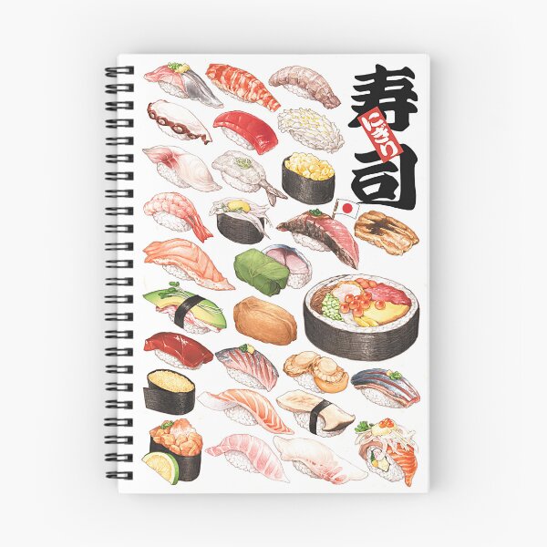 Item preview, Delicious Japanese Sushi Menu Illustrated designed and sold by Happybearbear.