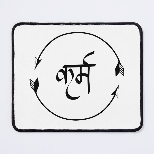 Item preview, Karma in Hindi Cycle of Life Spirituality Hindu Dharma designed and sold by alltheprints.