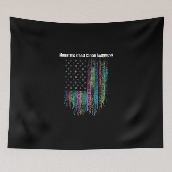 Item preview, Metastatic Breast Cancer Awareness Flag Warrior designed and sold by RobertEllisDC.