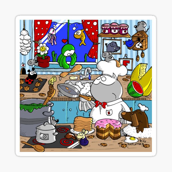 Fred the Bat - Adventures in the Kitchen Sticker