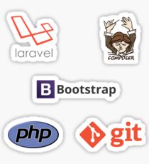 php laravel composer developer sticker set Sticker