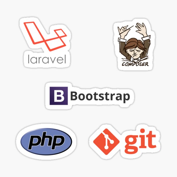 php laravel composer developer sticker set Sticker