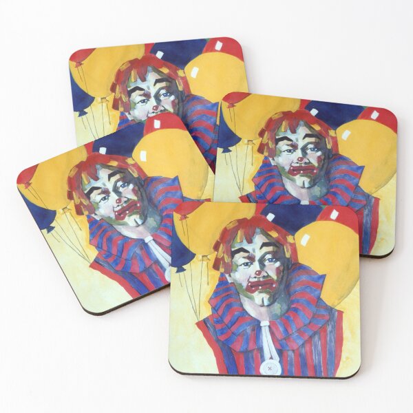 Item preview,  Rainbow Clown with Balloons- Painting by Avril Thomas Adelaide Artist designed and sold by AvrilThomasart.