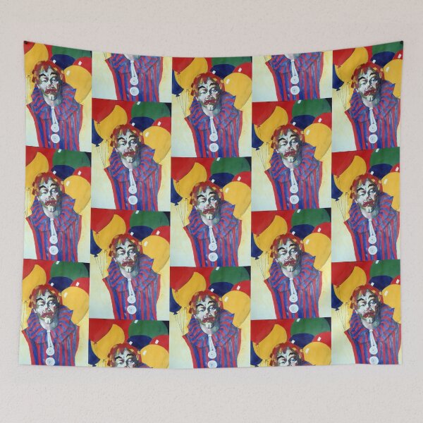Item preview,  Rainbow Clown with Balloons- Painting by Avril Thomas Adelaide Artist designed and sold by AvrilThomasart.