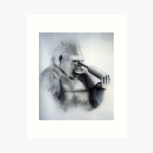 Item preview, Empty Bottle - Drawing by Avril Thomas - South Australian Artist designed and sold by AvrilThomasart.