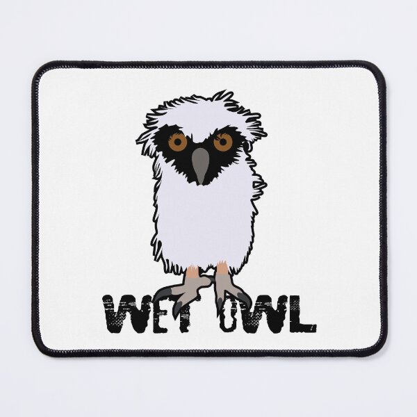 Item preview, Wet Owl Funny meme Sticker design designed and sold by Raju-Creative.
