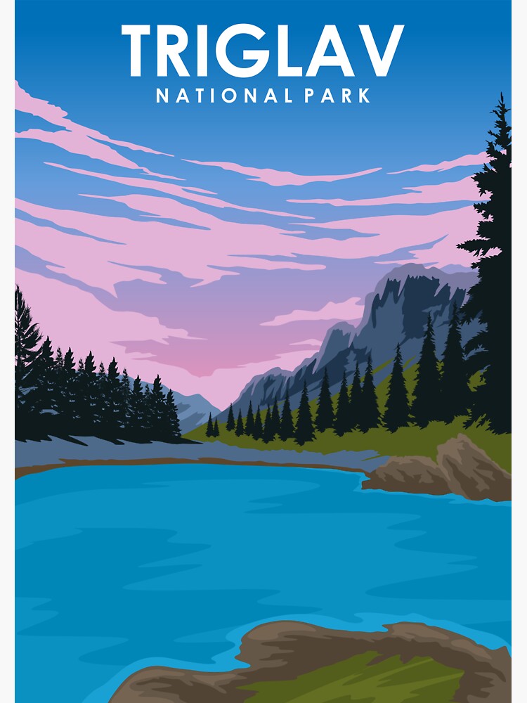 Triglav Solvenia National Park Travel Poster Sticker For Sale By Jorn Van Hezik Redbubble 4959