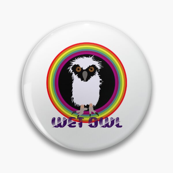 Item preview, Wet Owl Meme Rainbow Sticker Design designed and sold by Raju-Creative.