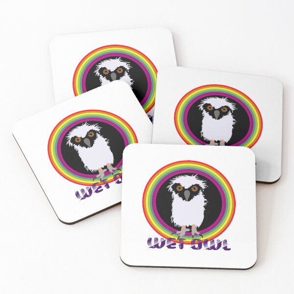Item preview, Wet Owl Meme Rainbow Sticker Design designed and sold by Raju-Creative.