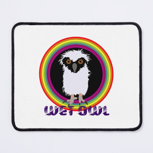 Item preview, Wet Owl Meme Rainbow Sticker Design designed and sold by Raju-Creative.