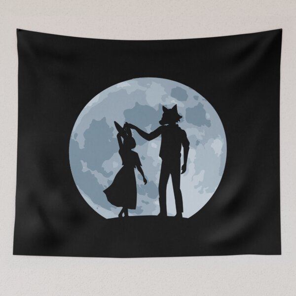 Item preview, The couple dancing Under The Moon romantic cartoon  designed and sold by slimeofmusic.