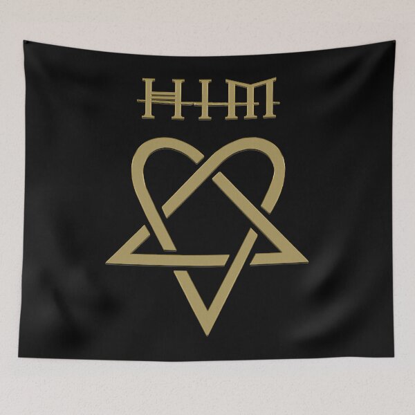 Item preview, Him Band Heartagram Gold Poster Art designed and sold by Martins6300.