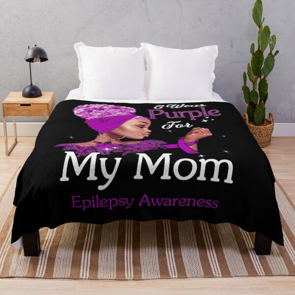 Item preview, Epilepsy Awareness Black Girl I Wear Purple For My Mom designed and sold by tenjun16.
