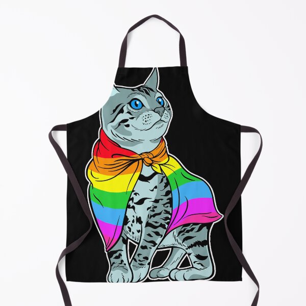 Artikelvorschau, Regenbogen-Stolz-Miezekatze-klassisches T-Shirt entworfen und verkauft von TiffanyCar.