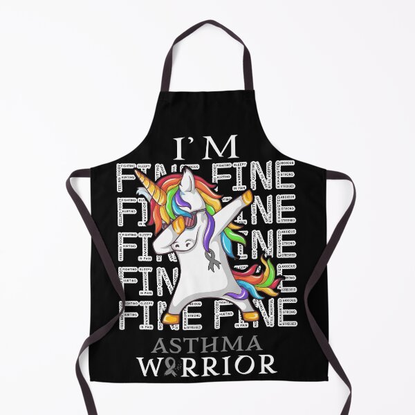 Item preview, Unicorn Asthma Warrior I'm Fine Asthma Awareness designed and sold by Hatjar.