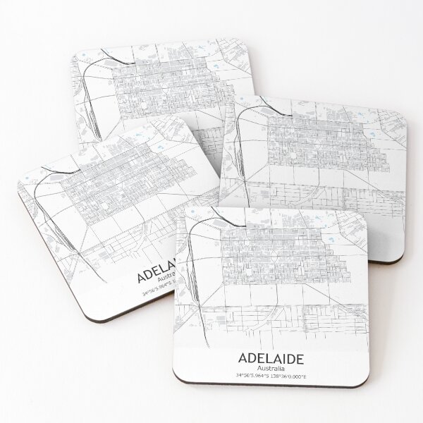 Item preview, Adelaide South Australia Map, Minimalist Travel South Australian Home Decor designed and sold by SirajDecors.