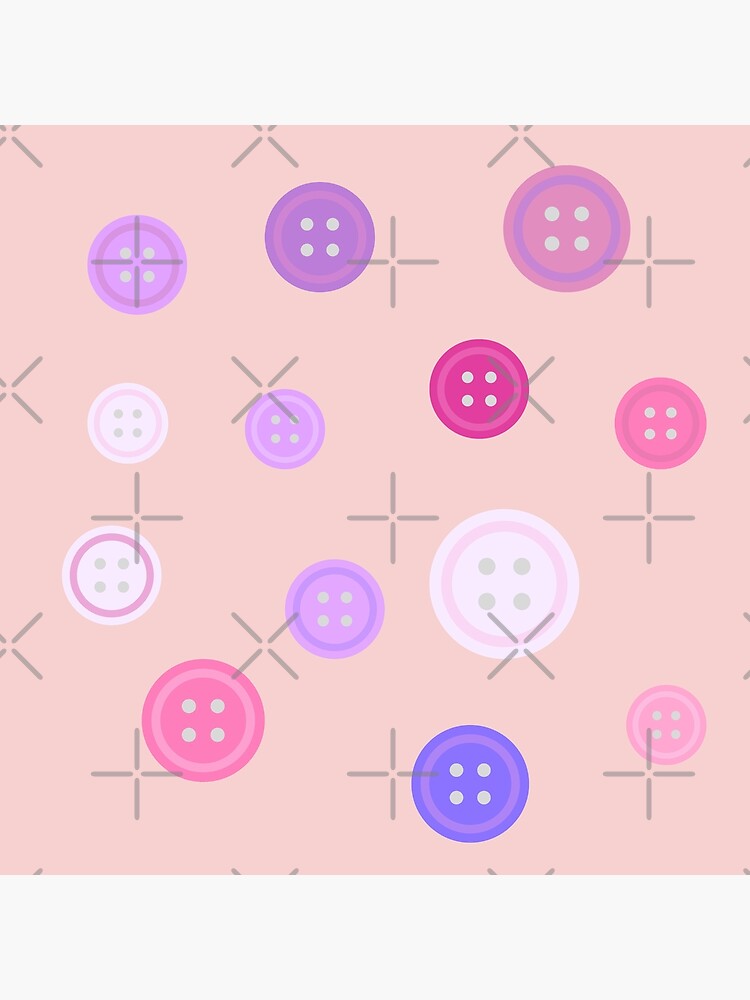 "Pinkish sewing buttons, sticker pack" Poster for Sale by beskrajem
