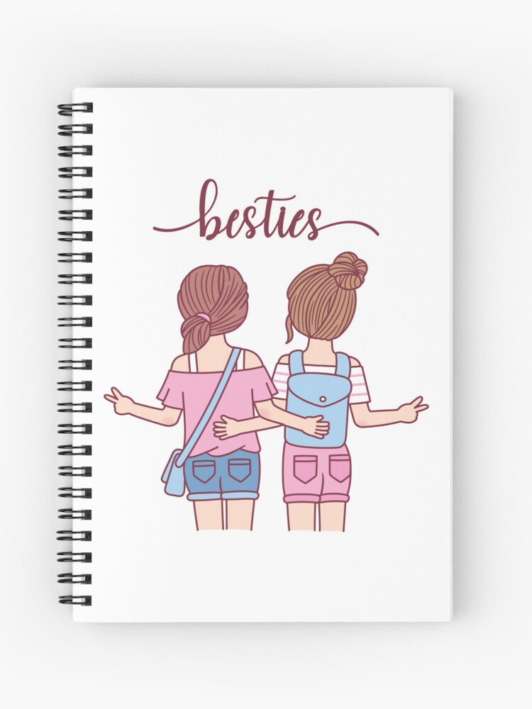 Cute Girls Besties Best Friends&quot; Journal for Sale by rustydoodle 