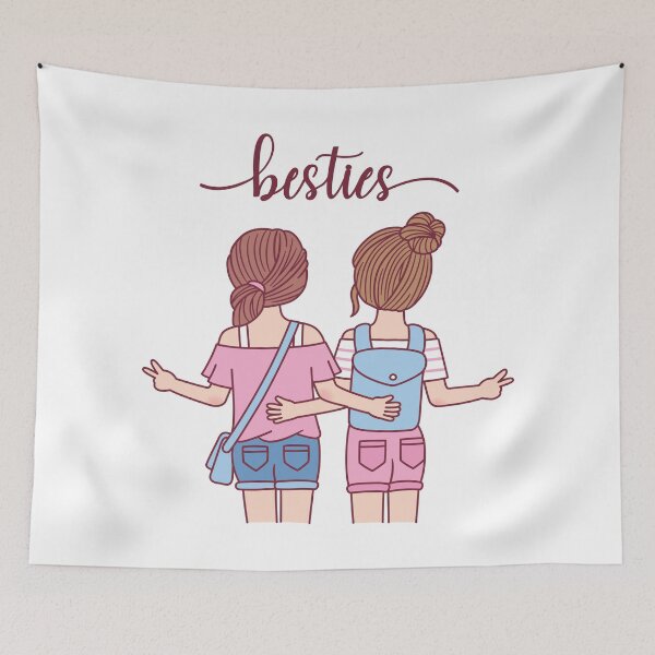 Item preview, Cute Girls Besties Best Friends designed and sold by rustydoodle.