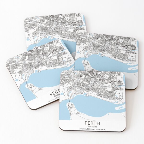 Item preview, Perth Capital City Western Australia Map, Australian Minimalist Home Decor, Perth Boorloo Map designed and sold by SirajDecors.