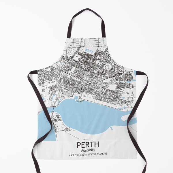 Item preview, Perth Capital City Western Australia Map, Australian Minimalist Home Decor, Perth Boorloo Map designed and sold by SirajDecors.