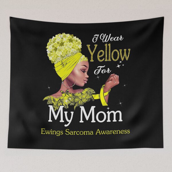 Item preview, Ewings Sarcoma Awareness Black Girl I Wear Yellow For My Mom designed and sold by tenjun16.