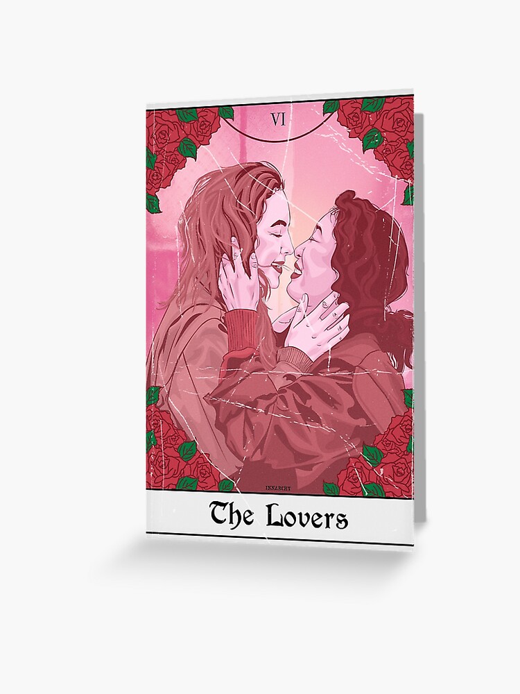 Les amoureux, carte de tarot | Carte de vœux