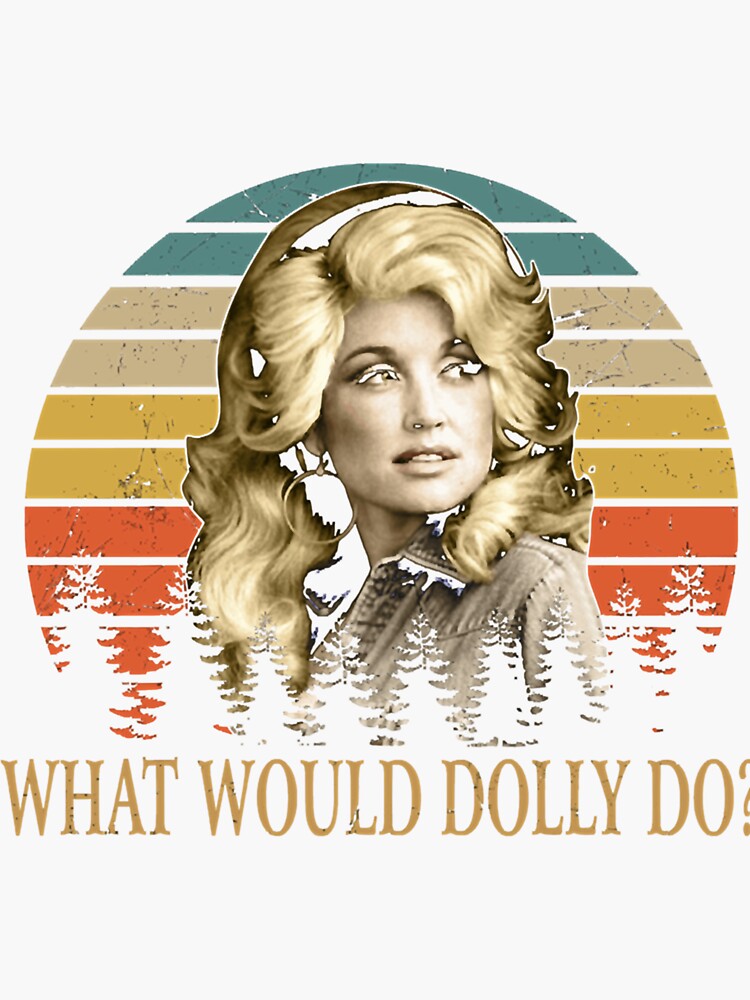 "What Would Dolly Do Country Music Guitar" Sticker by DanhToiYIU