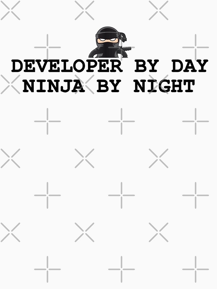 Thumbnail 7 of 7, Essential T-Shirt, ninja developer designed and sold by yourgeekside.