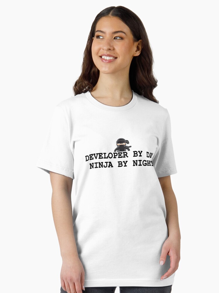 Thumbnail 2 of 7, Essential T-Shirt, ninja developer designed and sold by yourgeekside.