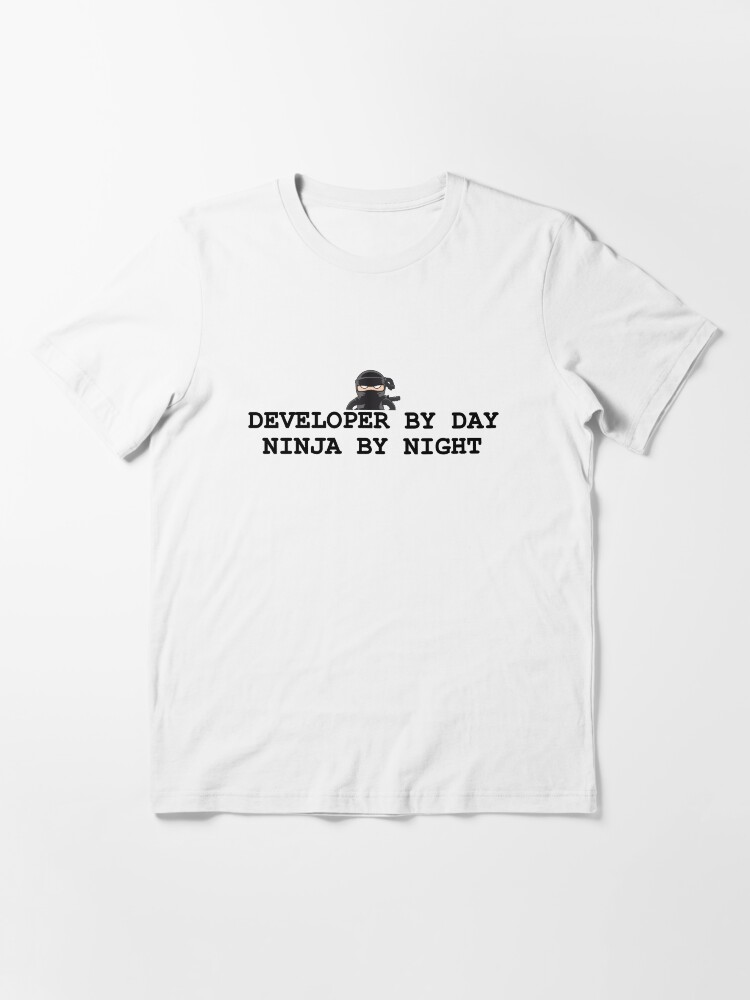 Thumbnail 3 of 7, Essential T-Shirt, ninja developer designed and sold by yourgeekside.