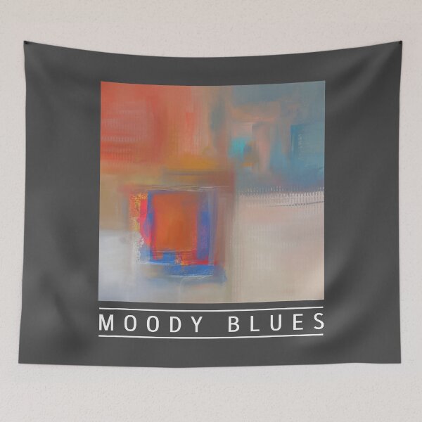 Item preview, MOODY BLUES (W) Abstract Art Design designed and sold by ArianneRoy.