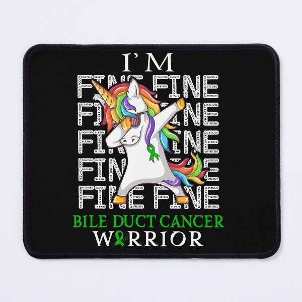 Item preview, Unicorn Bile Duct Cancer Warrior I'm Fine Bile Duct Cancer Awareness designed and sold by Hatjar.