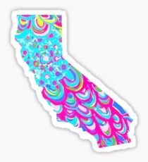 Lilly Pulitzer California State Inspired Sticker