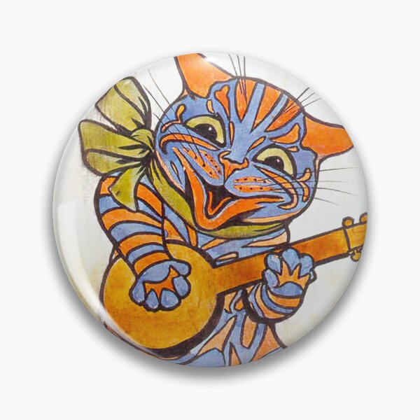 Item preview, HD LOUIS WAIN - Cat With Lute Cats Art  designed and sold by Go Logo Designs.