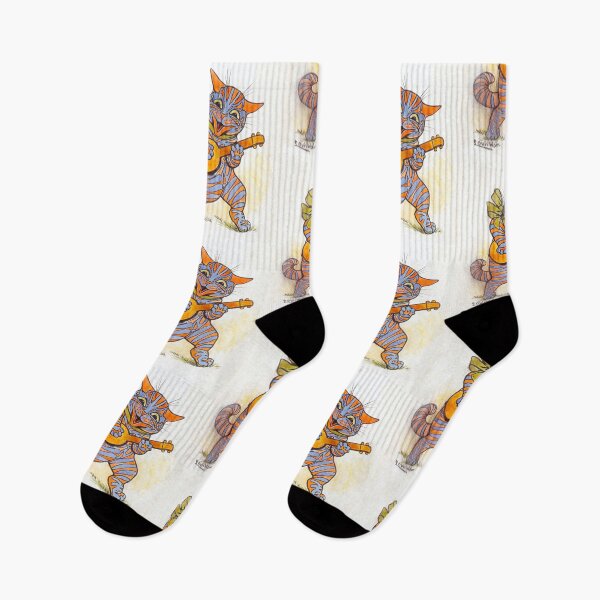 Item preview, HD LOUIS WAIN - Cat With Lute Cats Art  designed and sold by Go Logo Designs.