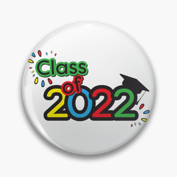Item preview, Class of 2022 colorful icon, Yellow Blue Red Green text and numbers and academic cap designed and sold by sigdesign.