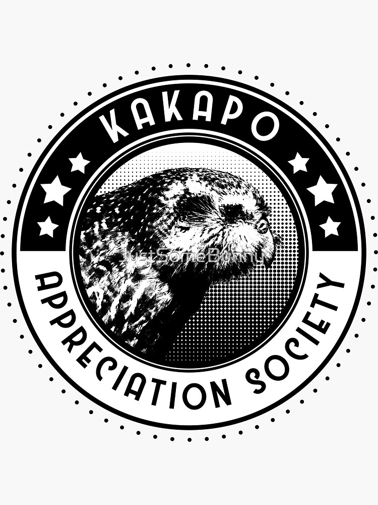 Thumbnail 3 of 3, Sticker, Kakapo Appreciation Society designed and sold by JustSomeBunny.