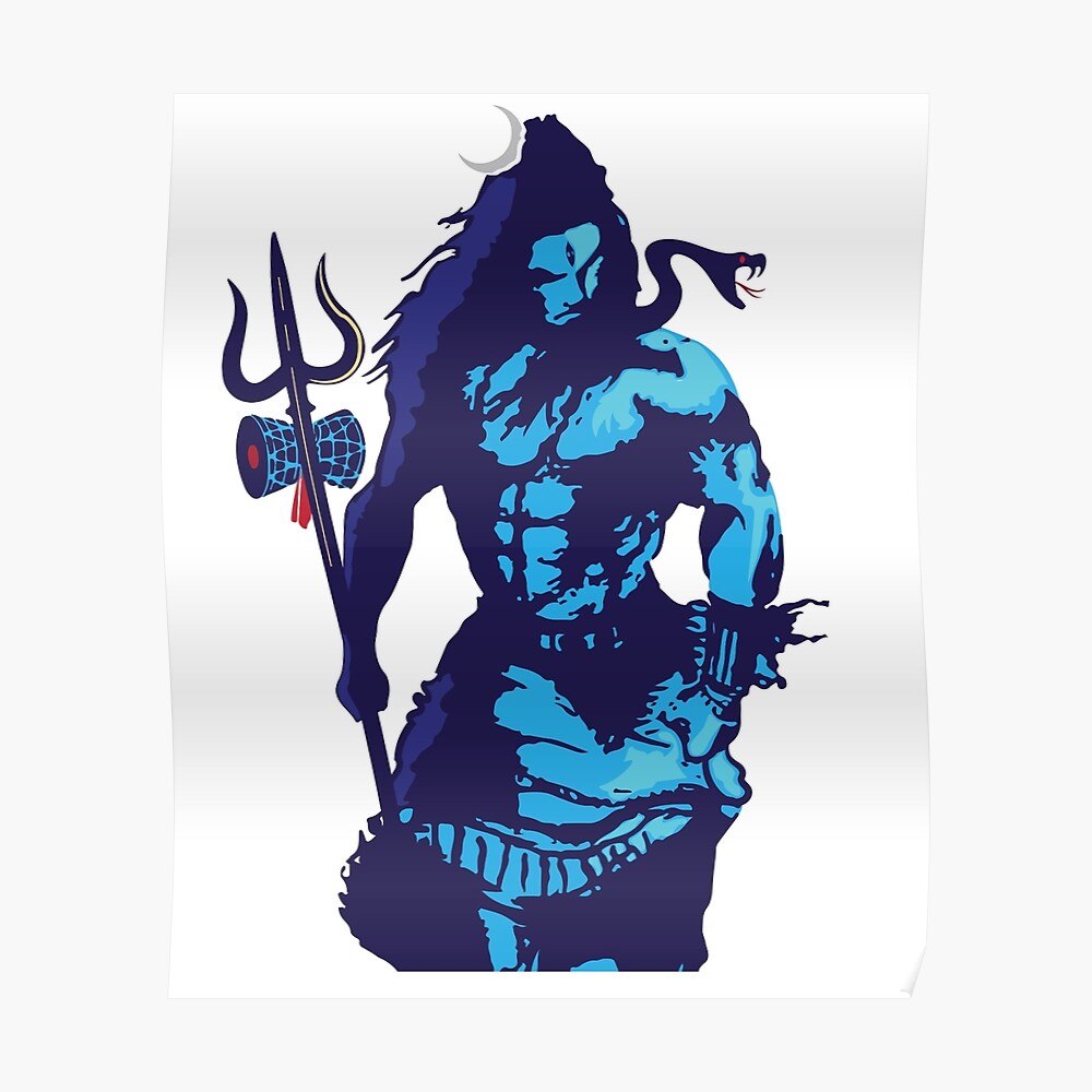 Lord Shiva Art Angry Trishul Mahadev Maha Shivratri 