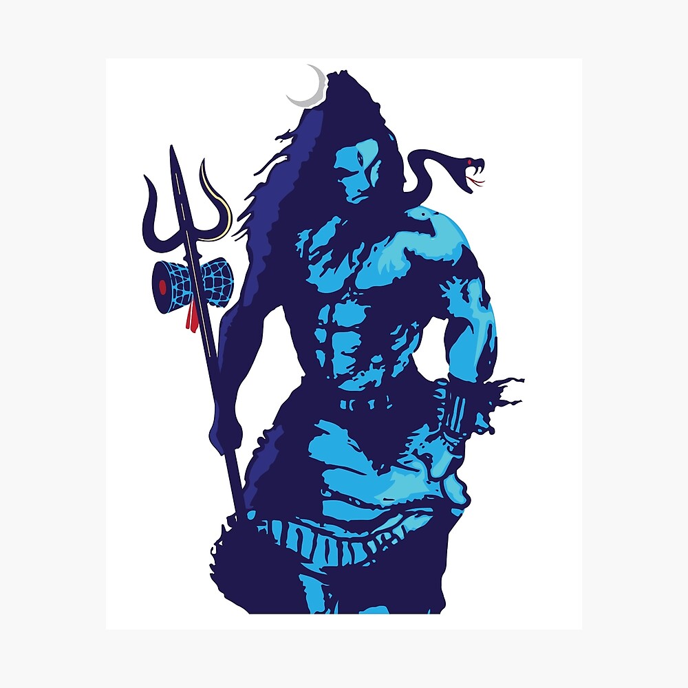 Lord Shiva Art Angry Trishul Mahadev Maha Shivratri 