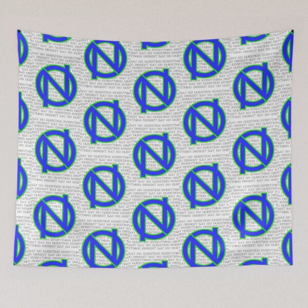 Item preview, NO symbol in Blue & Green designed and sold by EvilLeftHand.