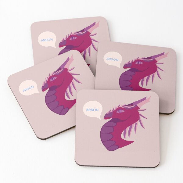 Item preview, Dark Pink and Mauve Arson Dragon designed and sold by ChaosDesigns12.