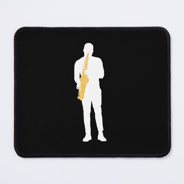 Item preview, White Silhouette Saxophonist - Saxophone Player designed and sold by limitLIS.