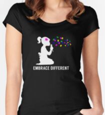 Embrace Different - Autism Awareness Women's Fitted Scoop T-Shirt