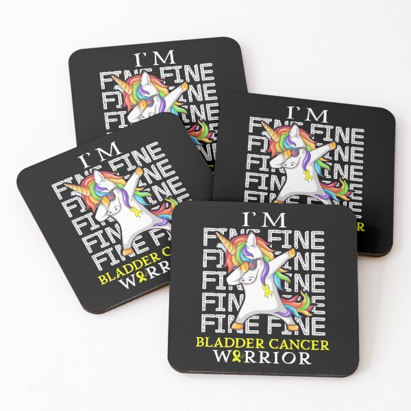 Item preview, Unicorn Bladder Cancer Warrior I'm Fine Bladder Cancer Awareness designed and sold by Hatjar.