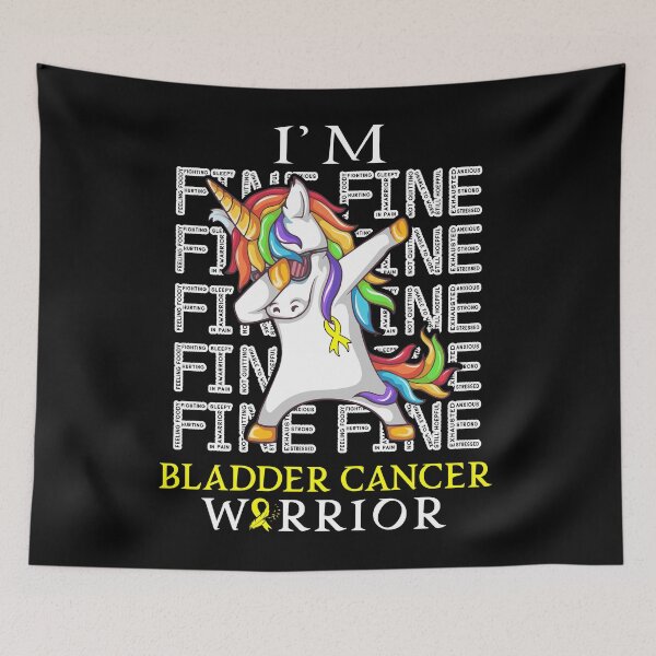 Item preview, Unicorn Bladder Cancer Warrior I'm Fine Bladder Cancer Awareness designed and sold by Hatjar.