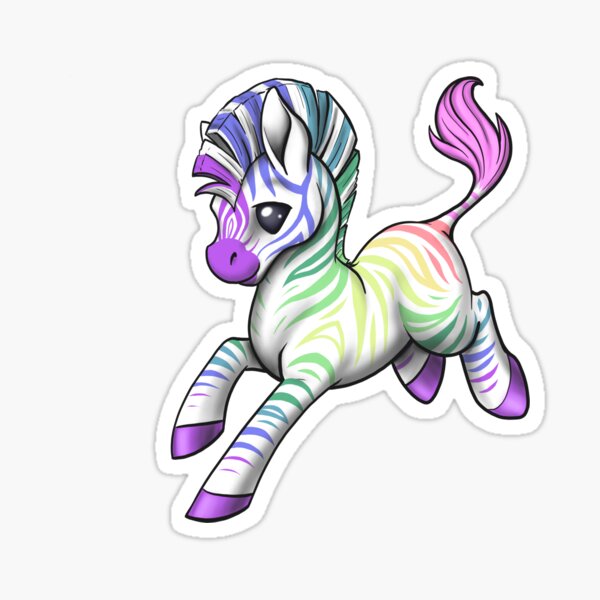 Item preview, Pastel Rainbow Zebra designed and sold by Dragons and Beasties.