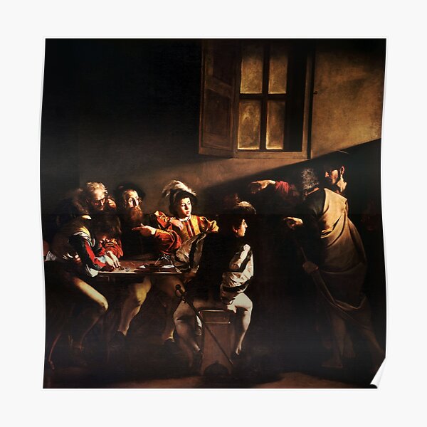High Resolution Caravaggio The Calling of Saint Matthew 1600 Poster