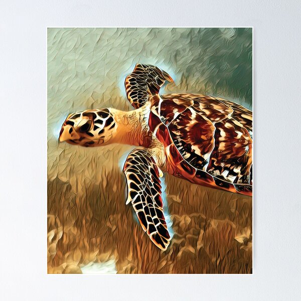 Item preview, Hawksbill Sea Turtle designed and sold by MSDream Art ✔️.